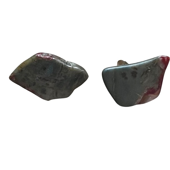 Vintage |  Large Stone Cuff Links - Picture 2 of 4